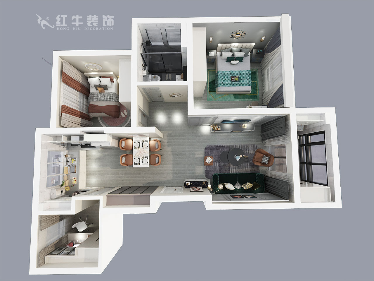 郭志成_御水湾花园73-1-101-90㎡-现代轻奢风格_鸟瞰图+logo